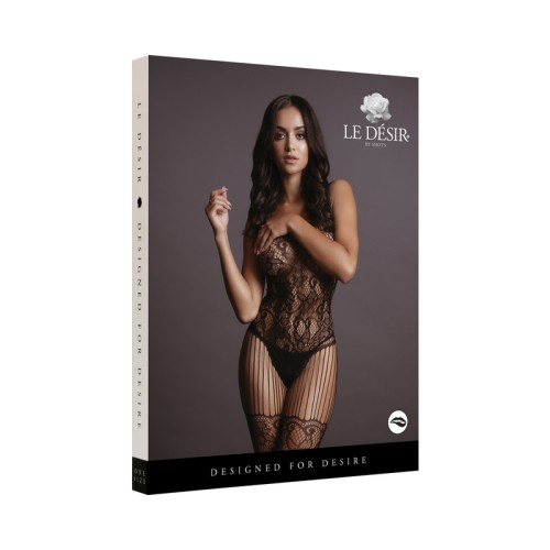 Le Desir Lace and Fishnet Bodystocking for Allure