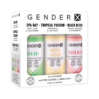 Gender X Flavored Lube Travel Pack for Enhanced Intimacy