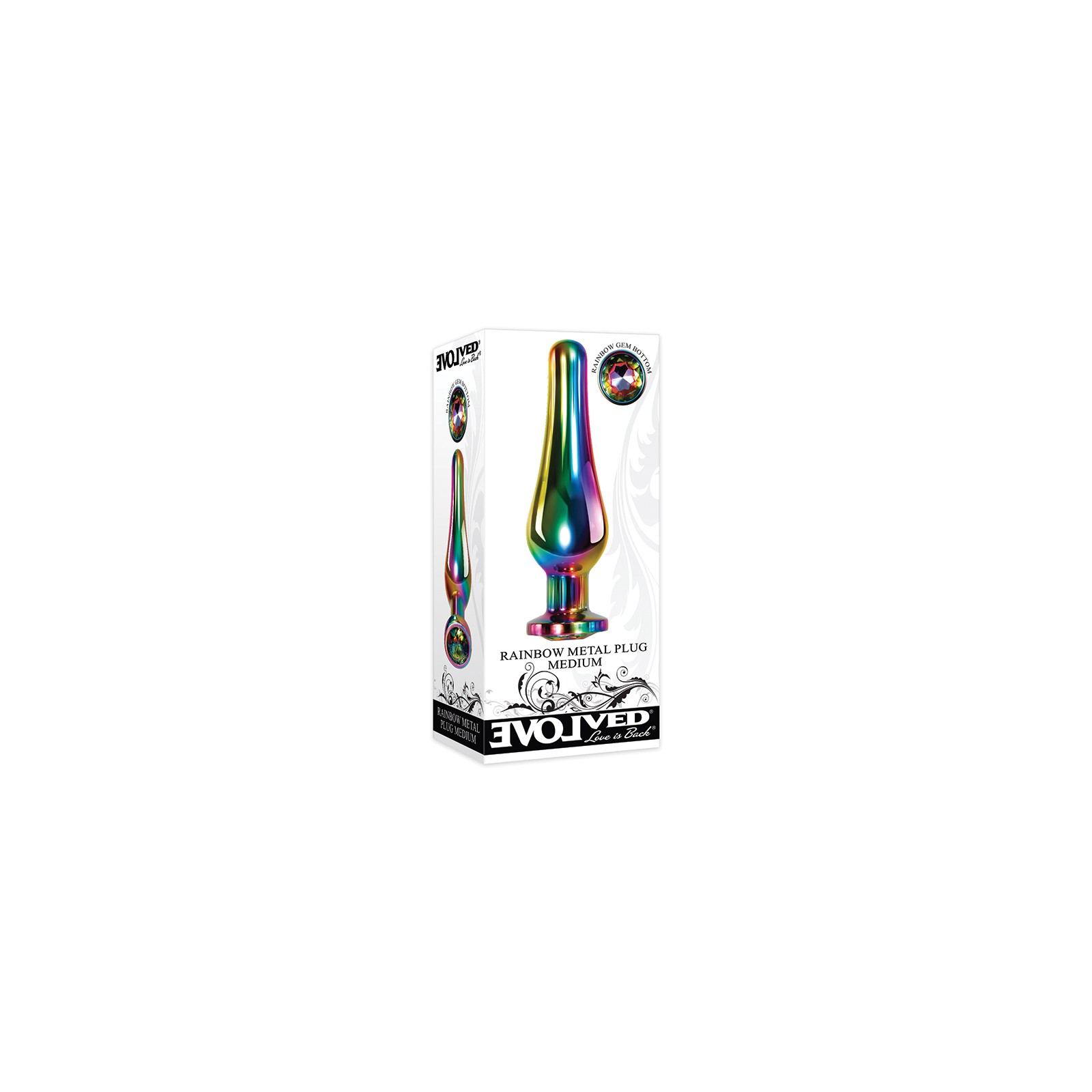 Evolved Rainbow Metal Anal Plug - Colorful Pleasure