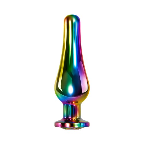 Evolved Rainbow Metal Anal Plug - Colorful Pleasure