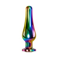 Evolved Rainbow Metal Anal Plug - Colorful Pleasure