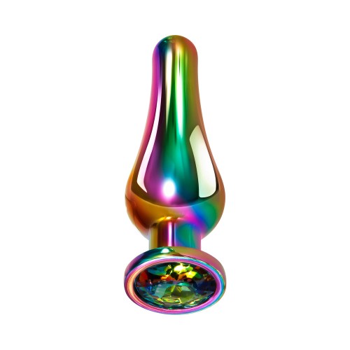 Evolved Rainbow Metal Anal Plug - Colorful Pleasure