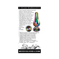 Evolved Rainbow Metal Anal Plug - Colorful Pleasure