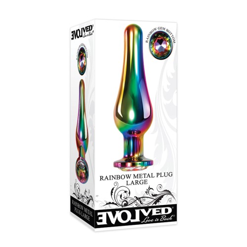 Rainbow Metal Anal Plug