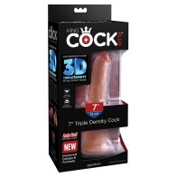 Dildo Pipedream King Cock Plus 7 in. Triple Densidad