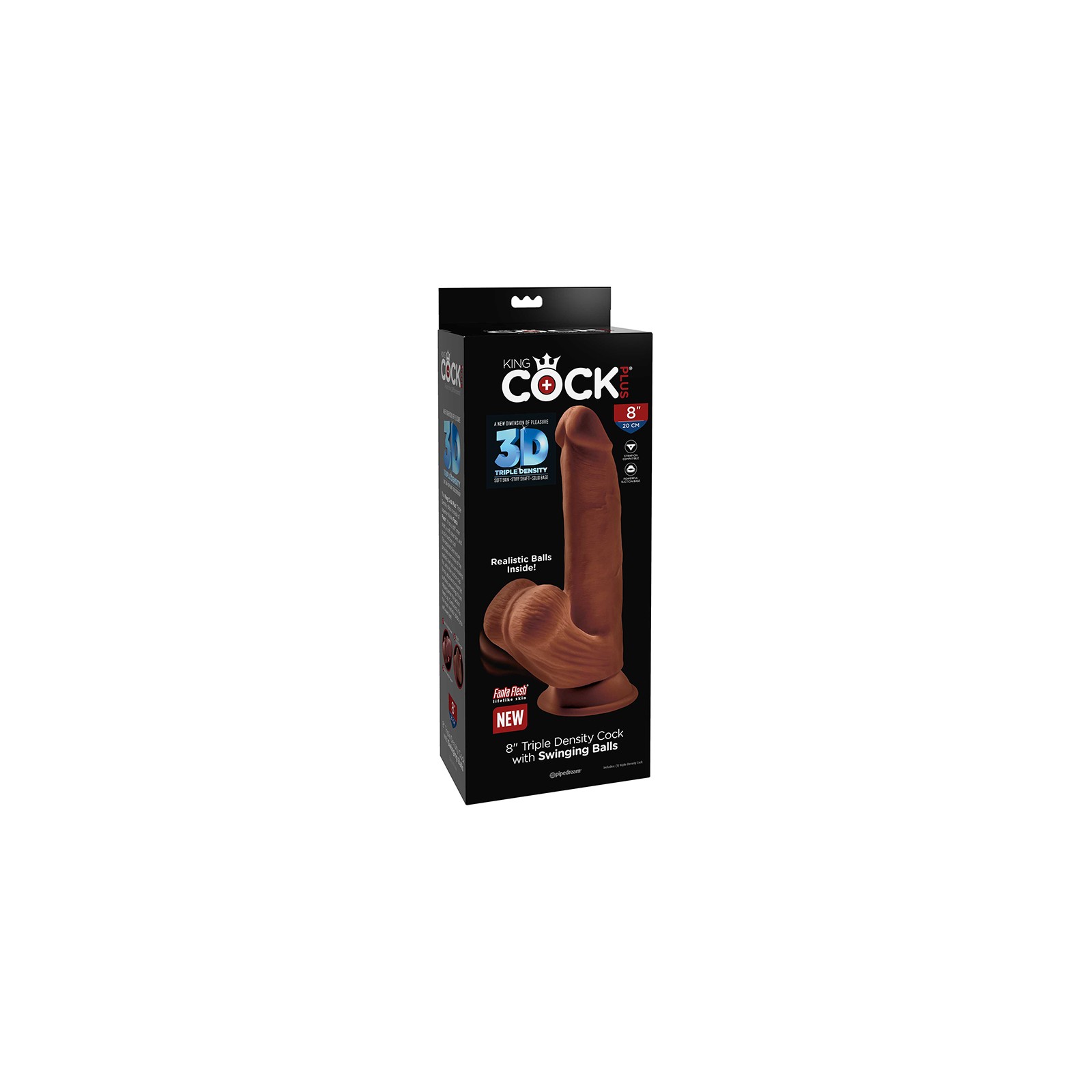 Dildo Triple Densidad King Cock Plus 8 in.