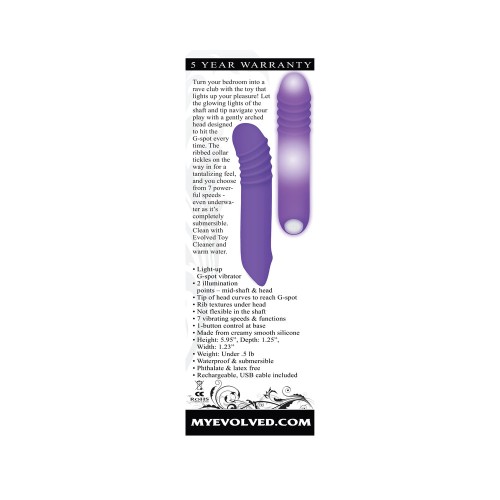 Evolved G-Rave Light-Up Rechargeable G-Spot Vibrator