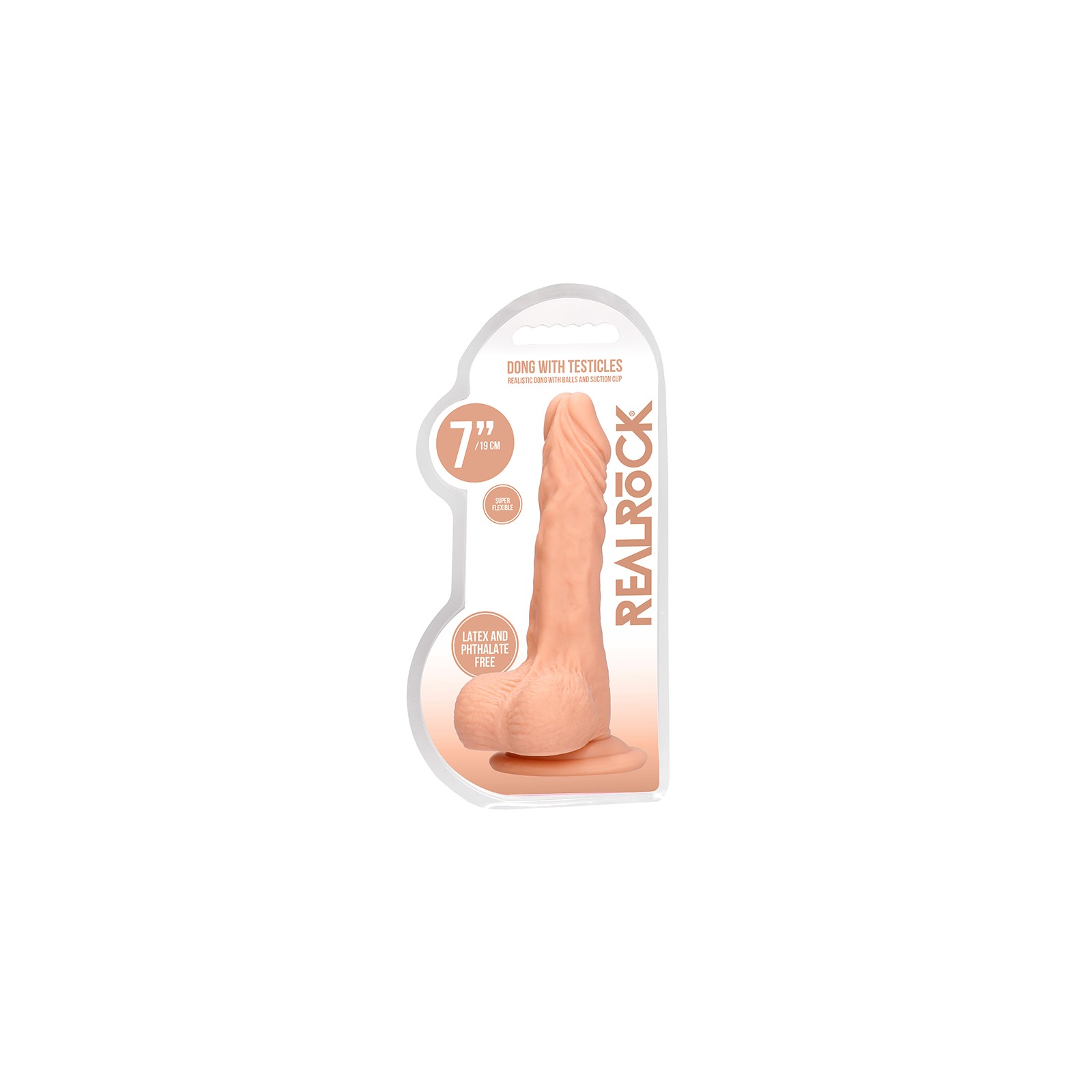 Dildo Realista de 7 in. RealRock con Ventosa