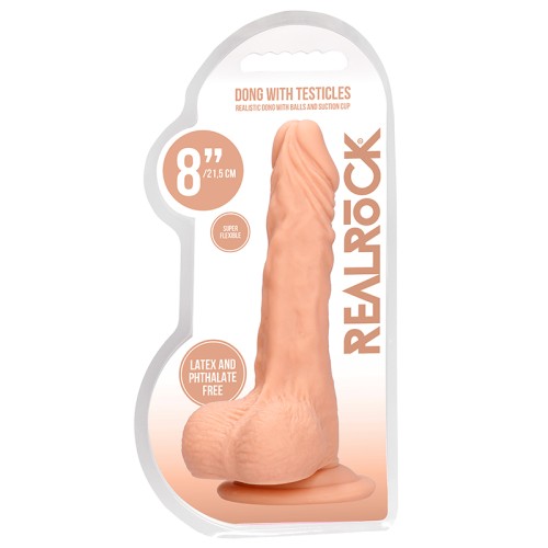 RealRock 8 in. Dildo With Balls