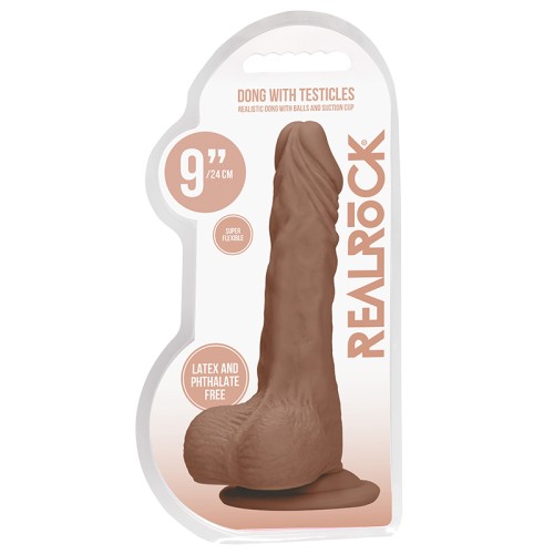 RealRock Realistic 9 in. Dildo with Balls