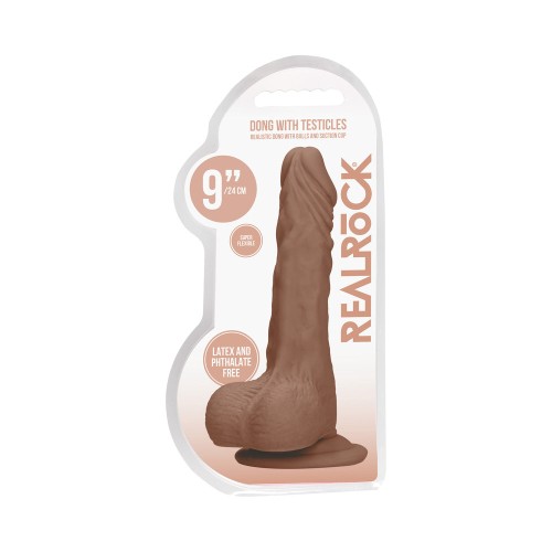 Dildo Realista de 9 Pulgadas con Testículos RealRock