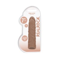 Extensor de Pene Realista RealRock Veteado 7 in. Tan