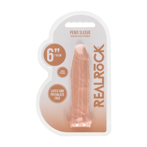 Extensor de Pene Realista RealRock de 6 in. - Beige