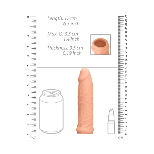 Extensor de Pene Realista RealRock de 6 in. - Beige