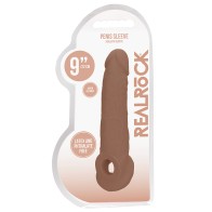 RealRock Realistic 9 in. Penis Sleeve Extender - Authentic Feel