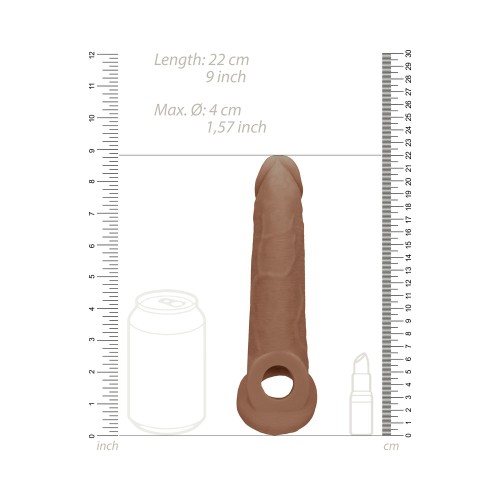 RealRock Realistic 9 in. Penis Sleeve Extender - Authentic Feel