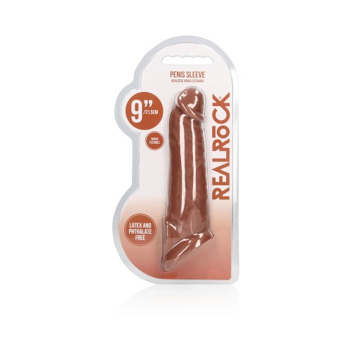 RealRock Realistic 9 in. Penis Sleeve Extender - Authentic Feel