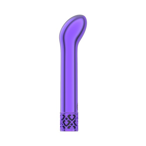 Vibrador Bullet Curvado Recargable Royal Gems Purpura