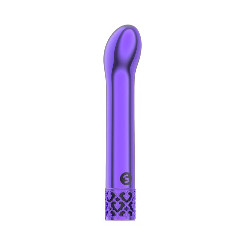 Royal Gems Rechargeable Curved Bullet Vibrator Purple