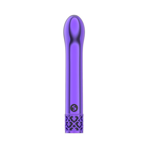 Vibrador Bullet Curvado Recargable Royal Gems Purpura