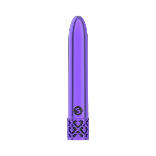 Royal Gems Shiny Rechargeable Bullet Vibrator Purple