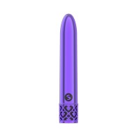 Royal Gems Shiny Rechargeable Bullet Vibrator Purple