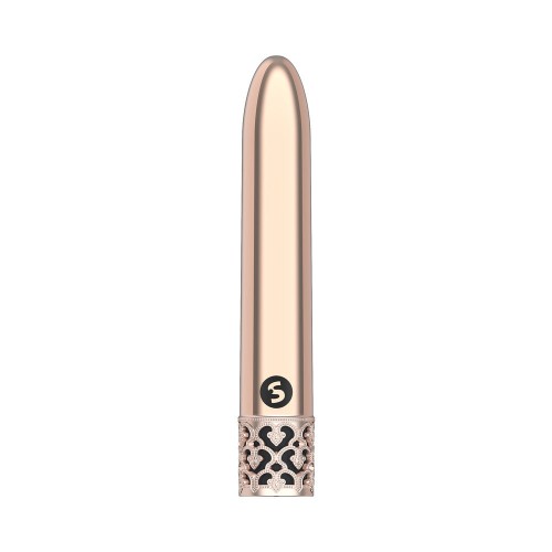 Royal Gems Shiny Rechargeable Bullet Vibrator Rose Gold