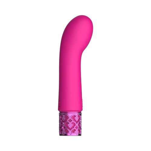 Vibrador Bullet Curvado Recargable Royal Gems Bijou Rosa