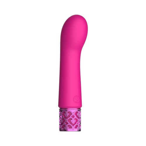 Vibrador Bullet Curvado Recargable Royal Gems Bijou Rosa