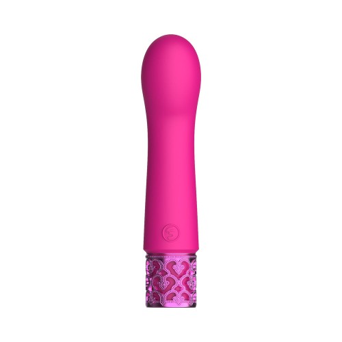 Royal Gems Bijou Rechargeable Curved Silicone Bullet Vibrator Pink