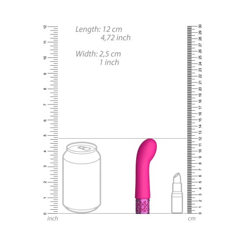 Royal Gems Bijou Rechargeable Curved Silicone Bullet Vibrator Pink