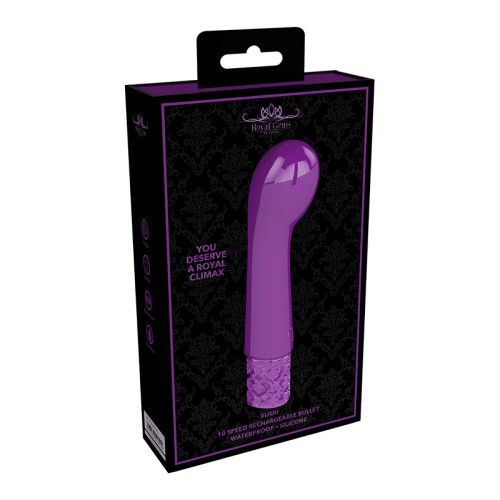 Vibrador Bullet Curvo de Silicona Royal Gems Bijou para la Vibración Definitiva