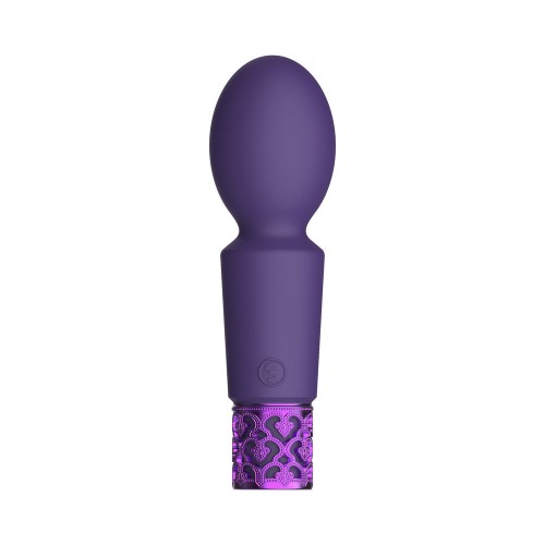 Royal Gems Brilliant Rechargeable Wand Vibrator Purple