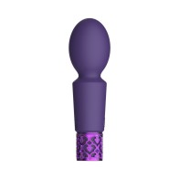 Royal Gems Brilliant Rechargeable Wand Vibrator Purple