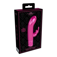 Royal Gems Dazzling Rechargeable Silicone Miniature Rabbit Vibrator Pink