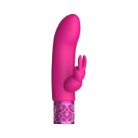 Royal Gems Dazzling Rechargeable Silicone Miniature Rabbit Vibrator Pink