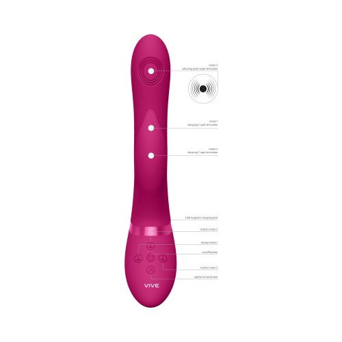 Vibrador con Onda Pulsante VIVE AIMI Recargable - Placer Innovador