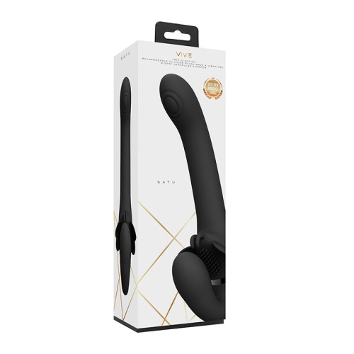 VIVE SATU Strap-On Vibrador Sin Correas - Negro