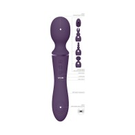 VIVE NAMI Dual-Ended Pulse Wave & Vibrating Wand Purple