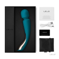 LELO SMART WAND 2 Medium Rechargeable Wand Vibrator Ocean Blue - Ultimate Pleasure