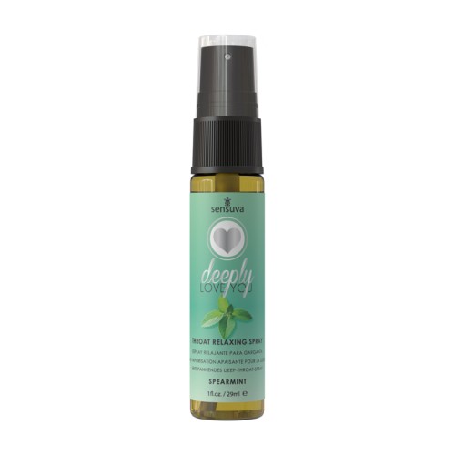 Sensuva Spray Relajante para Garganta de Menta Deeply Love You para Placer Oral Relajado