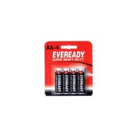 Paquete de 4 Pilas AA de Alta Duración Eveready