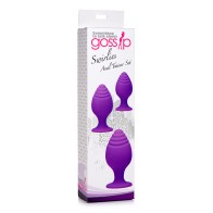 Set de Entrenamiento de 3 Piezas de Tapones Anales de Silicona Gossip Swirlies Violeta