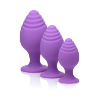 Set de Entrenamiento de 3 Piezas de Tapones Anales de Silicona Gossip Swirlies Violeta