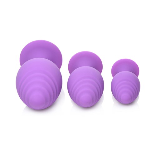 Gossip Swirlies 3-Piece Silicone Anal Plug Training Set Violet