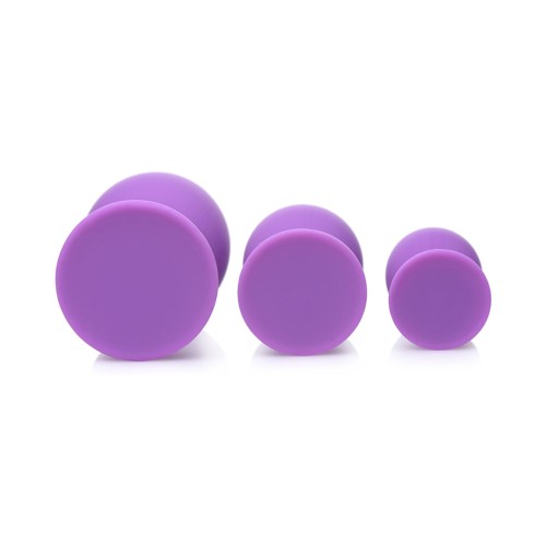 Gossip Swirlies 3-Piece Silicone Anal Plug Training Set Violet