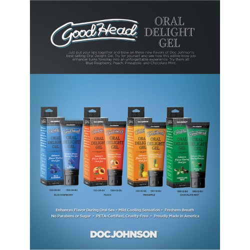 Gel GoodHead Delicia Oral Frambuesa Azul 4 oz.