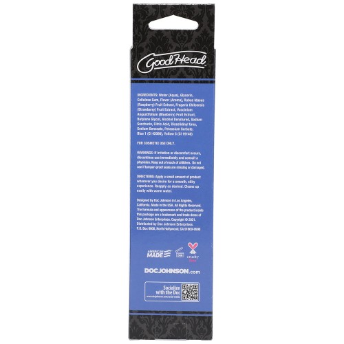 Gel Oral GoodHead de Frambuesa Azul para Mayor Placer