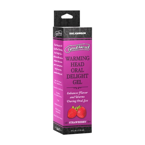 GoodHead Gel Caliente para Placer Oral Sabor Fresa 4 oz.