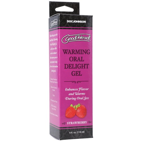 GoodHead Gel Caliente para Placer Oral Sabor Fresa 4 oz.